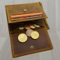 Preview: flevado Leder Dollarclip, Dollar-Clip Geldbörse Hand Made Portemonnaie mit Münzfach Büffelleder Wild